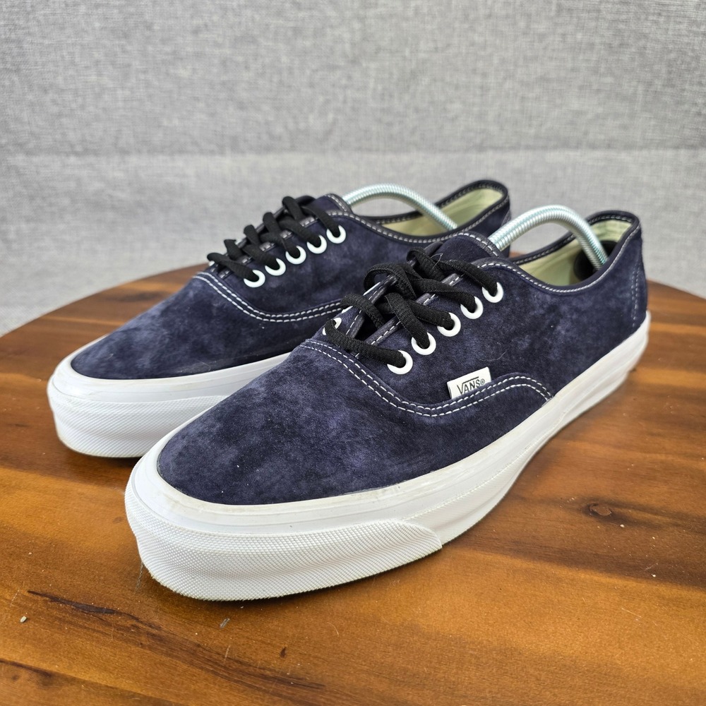 Vans Authentic Navy Blue Suede Low Top Sneakers Mens 11.5 507452 Skate Shoes - Picture 3 of 15